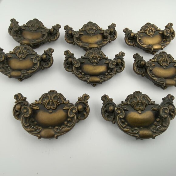 Set of 8 Vintage Cont B 1998 Drop Bail Drawer Pull Handles B-1763-0 Org Screws - Picture 6 of 9